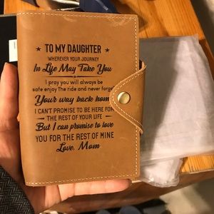 New Vintage Poetic words wallet genuine leather
